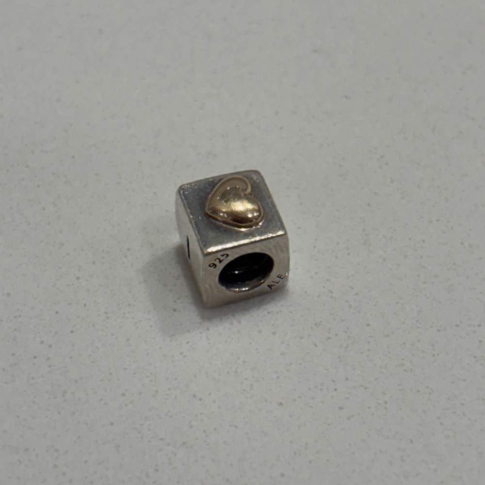 I Love You Pandora Charm - Sterling Silver w/ 14k gold